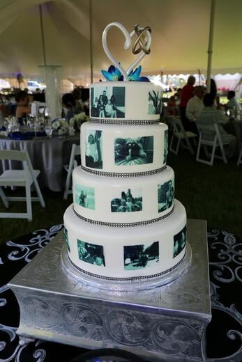 Custom Wedding Cake with Photos