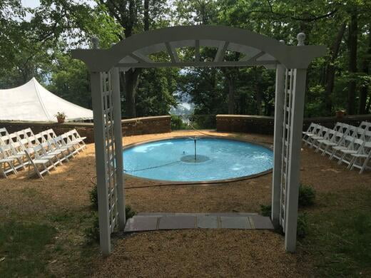 Wedding Altar around a Pond