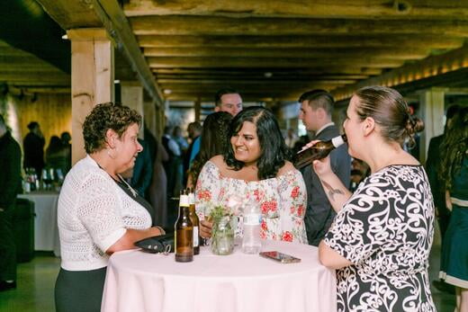 Guests enjoying the bar service